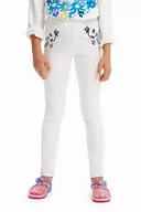 Legginsy - Desigual Dziewczęce legginsy Verd, białe, 10 lat, biały, 10 Lata - miniaturka - grafika 1