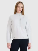 Bluzy damskie - 4F Bluza dresowa rozpinana bez kaptura damska - szara M - miniaturka - grafika 1