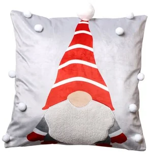 Poduszka SNOWBALL 45 x 45 cm szaro czerwony - Poduszki dekoracyjne - miniaturka - grafika 1