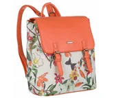 Plecaki - Damski plecaczek z motywem roślinnym — David Jones - miniaturka - grafika 1