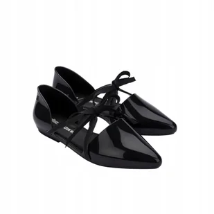 Melissa Baleriny Damskie Czarne Pointy Stripe Jason Wu Ad Black 40 - Baleriny - miniaturka - grafika 1
