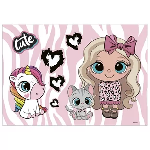 Podkład szkolny na biurko obustronny Best Friends Cute - Podkładki na biurko Podkład szkolny na biurko obustronny Best Friends Cute - Podkładki na biurko - miniaturka - grafika 1