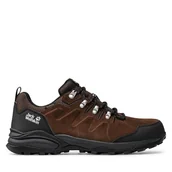 Buty trekkingowe męskie - Trekkingi Jack Wolfskin Refugio Texapore Low M 4049851 Brązowy - miniaturka - grafika 1
