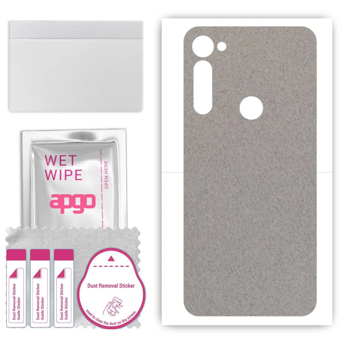 Folia naklejka skórka strukturalna na TYŁ Zamsz do Motorola Moto G Pro - Zamsz Szary - apgo SKINS