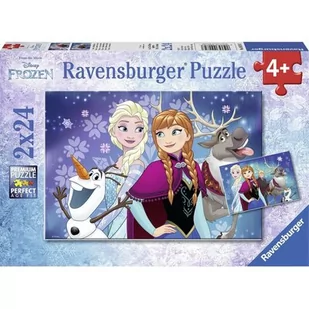 Ravensburger 2X24 ELEMENTY Frozen - Zorza polarna 090747 - Puzzle - miniaturka - grafika 1