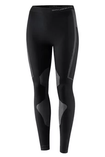 Spodnie damskie - Damskie Spodnie Termoaktywne Brubeck Dry - Czarny/Grafitowy L - grafika 1