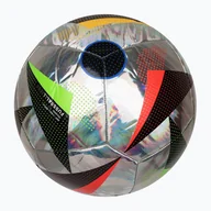 Piłka nożna - Piłka do piłki nożnej adidas Fussballliebe Training Foil Euro 2024 silver metallic/black/glow blue rozmiar 5 WYSYŁKA W 24H 30 DNI NA ZWROT - miniaturka - grafika 1