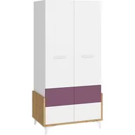 Szafy - Szafa 95 HEY-20 Hey MebloCross Dąb Artisan / Biały Mat / Niebieski - miniaturka - grafika 1