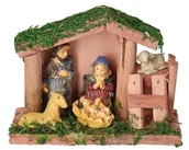 Ozdoby bożonarodzeniowe - Szopka Bożonarodzeniowa Z Figurkami Ozdoba Stroik - miniaturka - grafika 1