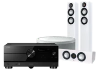 Kino domowe - Yamaha RX-A4A (czarny) + Carina FS247 (biały) + CC 241 (biały) + MusicCast 50 (biały) - miniaturka - grafika 1