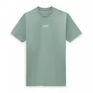 Koszulki sportowe damskie - Damska sukienka shirtowa z krótkim rękawem Vans Center Vee - zielona - VANS - miniaturka - grafika 1