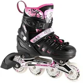 Rolki - Łyżworolki NILS EXTREME NH10905 4w1 ( 31-34) Czarno-różowy - miniaturka - grafika 1