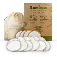 Waciki, płatki i patyczki kosmetyczne - BAMBAW Wielorazowe płatki, waciki kosmetyczne Bambusowo-bawełniane 16sztuk - miniaturka - grafika 1