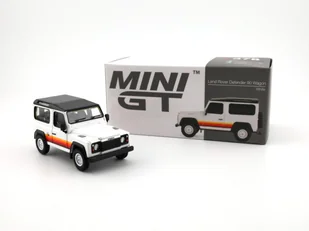 MINI GT Land Rover Defender 90 Wagon White RHD MGT00378-R - Samochody i pojazdy dla dzieci - miniaturka - grafika 1
