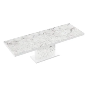Stół rozkładany MODICA Venatino White HG + Venatino White HG + Biały HG - Stoły - miniaturka - grafika 1