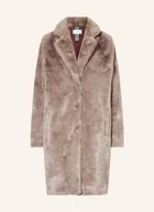 Płaszcze damskie - Cartoon Płaszcz Ze Sztucznego Futra beige - miniaturka - grafika 1