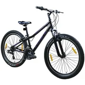 Rowery - Rower młodzieżowy INDIANA X-Pulser 1.6 26 cali dla chłopca Czarno-fioletowy - miniaturka - grafika 1