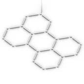 Lampy sufitowe - Lampa LED Hexagon 206x301cm 240W 6500K IP20 sufitowa oświetlenie do garażu warsztatu MasterLED - miniaturka - grafika 1
