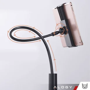 Uchwyt giętki na telefon Alogy Flexible Arm Phone Holder do biurka blatu elastyczne ramię Czarny - Pozostałe akcesoria do telefonów - miniaturka - grafika 11