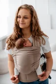 Nosidełka dla dzieci - Nosidełko Kavka Nest: Beige Cotton Regulowane - miniaturka - grafika 1
