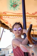 Okulary dla dzieci - Ki ET LA okulary przeciwsłoneczne dziecięce Ourson kolor różowy - miniaturka - grafika 1