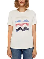 Koszulki i topy damskie - ESPRIT T-shirt damski, 110/Off White, XXS - miniaturka - grafika 1