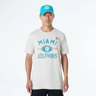 Koszulki męskie - MIAMI DOLPHINS Czapka New Era NFL Regularna koszulka postarzany sitodruk zespół grafika kamień unisex - miniaturka - grafika 1