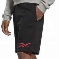 Spodenki męskie - REEBOK FLEECE KRÓTKIE SPODENKI MĘSKIE BAWEŁANIENE HR6998 M - miniaturka - grafika 1