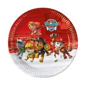 Naczynia i sztućce jednorazowe - Procos Talerzyki papierowe "Paw patrol Ready For Action" PROCOS 23 cm 8 szt 89774 - miniaturka - grafika 1