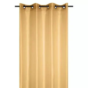 Stof Firana Linwood 140x260 musztardowa błyszcząca - Firany - miniaturka - grafika 1