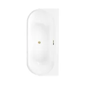 Wanny - Wanna wolnostojąca przyścienna Pari 150x80 cm złoty odpływ Corciano - miniaturka - grafika 1