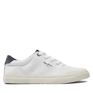 Sneakersy męskie - Sneakersy Pepe Jeans Kenton Serie M PMS31041 Biały - miniaturka - grafika 1