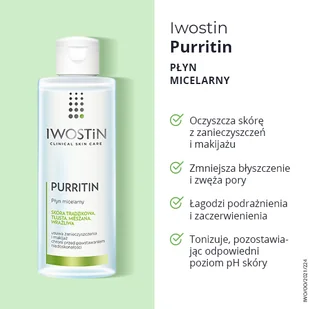 Iwostin Purritin płyn micelarny 215 ml - Płyny micelarne - miniaturka - grafika 3
