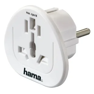 Hama Adapter podróżny Uniwersalny Biały - Kostki, złączki, wtyczki - miniaturka - grafika 2