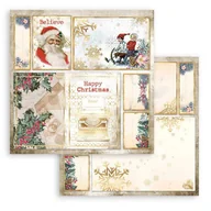 Scrapbooking - Papier 30x30 Stamperia Romantic Christmas Mikołaj - miniaturka - grafika 1