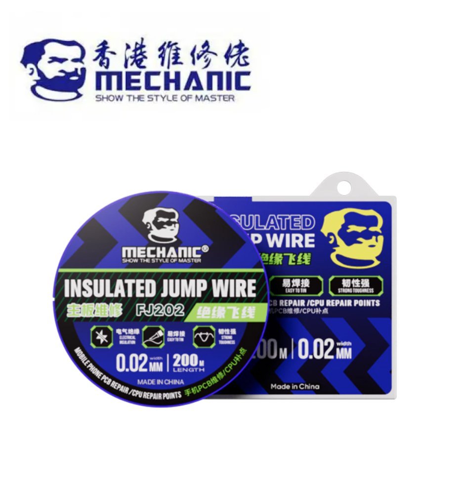 MECHANIC FJ202 Cienki izolowany drut do naprawy ścieżek na PCB 0,02mm - 200m