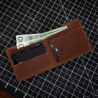 Portfele - Portfel Męski na Karty Kredytowe Vintage Jasno Brązowy Belveder BW05 - miniaturka - grafika 1