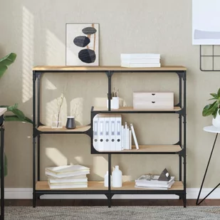 Stolik konsolowy, dąb sonoma, 103x32x95 cm Lumarko! - Konsole i sekretarzyki - miniaturka - grafika 1