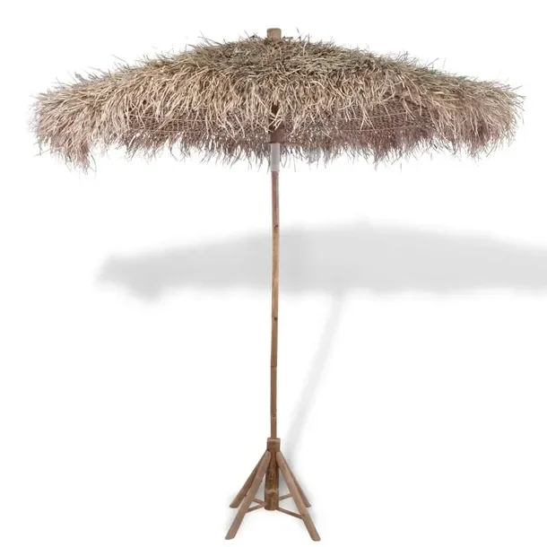 Parasol ogrodowy z liści bananowca, bambusowy stelaż, 270x260 cm