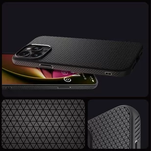 Etui do iPhone 15 Pro Spigen Liquid Air Case obudowa plecki ochronne Matte Black - Etui i futerały do telefonów - miniaturka - grafika 4