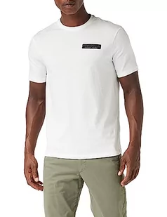 Armani Exchange Męski T-shirt Sustainable, logo z przodu, Cross Gender, Regular Fit, biały, L - Koszulki męskie - miniaturka - grafika 1