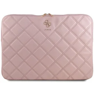 Guess Quilted 4G Sleeve - Etui na notebooka 15" / 16" (różowy) - Torby na laptopy - miniaturka - grafika 1