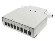 Kable - Przełącznica światłowodowa na szynę DIN 8xSC simplex / 8xLC duplex z płytą czołową ALANTEC - miniaturka - grafika 1