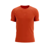 Koszulki sportowe męskie - COMPRESSPORT Koszulka biegowa męska TRAIL RACING SS T-SHIRT tigerlily - miniaturka - grafika 1