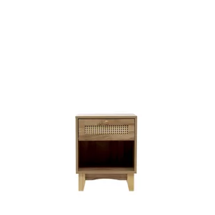 Szafka nocna NOTTO z rattanem  40x35x50 cm - Szafki nocne - miniaturka - grafika 1
