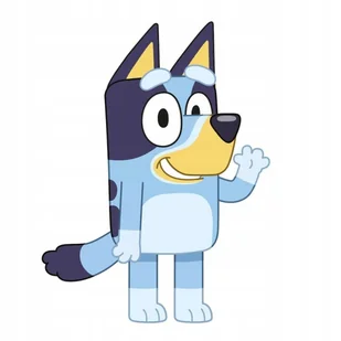Bluey Niebieski Piesek Z Bajki Welurowa Poduszka Poduszeczka Przytulanka - Kołdry i poduszki dla dzieci - miniaturka - grafika 1