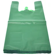 Folia, papier śniadaniowy, serwetki - Reklamówka LDPE Zielona 55 Mikron 32/10x63 100 Sztuk - miniaturka - grafika 1