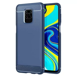 Hurtel Carbon Case elastyczne etui pokrowiec Xiaomi Redmi 10X 4G / Xiaomi Redmi Note 9 niebieski - Niebieski - Etui i futerały do telefonów - miniaturka - grafika 1