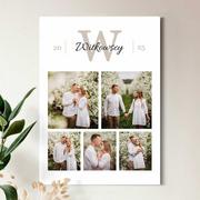 Obrazy i zdjęcia na płótnie - Obraz drukowany na płótnie z kolażem zdjęć 50x70 dla pary na ślub roc - miniaturka - grafika 1