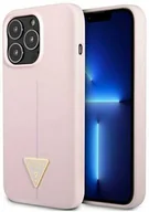 Etui i futerały do telefonów - Guess GUHCP13XSLTGU iPhone 13 Pro Max 6,7" fioletowy/purple hardcase Silicone Triangle - miniaturka - grafika 1